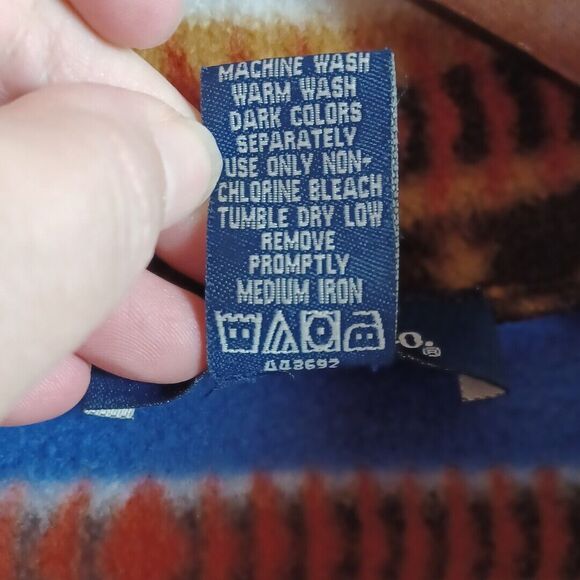 Denim & Co Aztec Fleece Vest S | Western Y2K Cabincore Rodeo | Horse Girl Layer - Picture 8 of 8